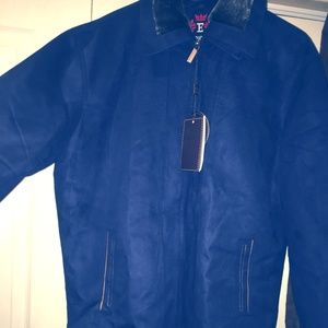 Men's Emporio & Co Navy suede jacket - New w tags